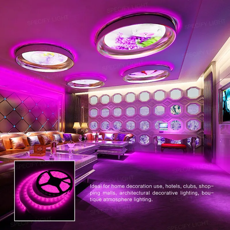 5M 10M 15M 20M RGB LED Stripe Light SMD 5050 IP65 Waterproof RGB Tape DC12V Ribbon Diode Flexible LED Strips Flexible Kit 24 Key Remote Controller APP (13)