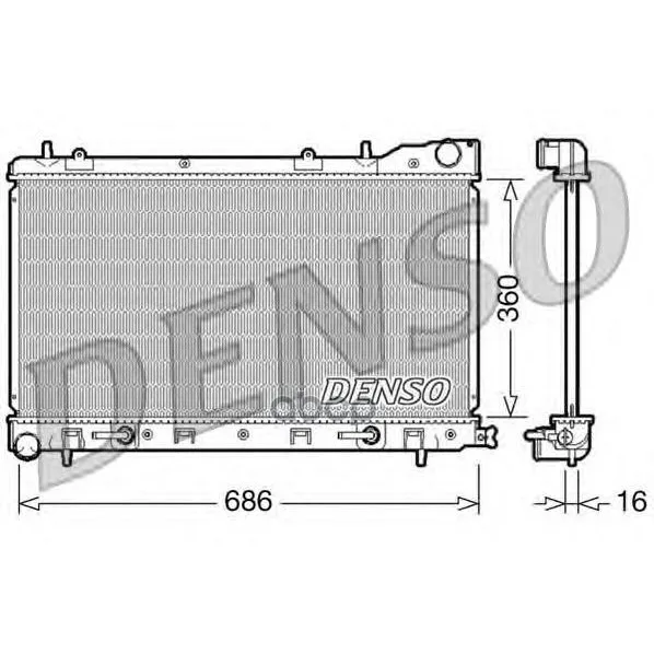 Радиатор Системы Охлаждения Subaru Forester(02-) Denso арт. DRM36001