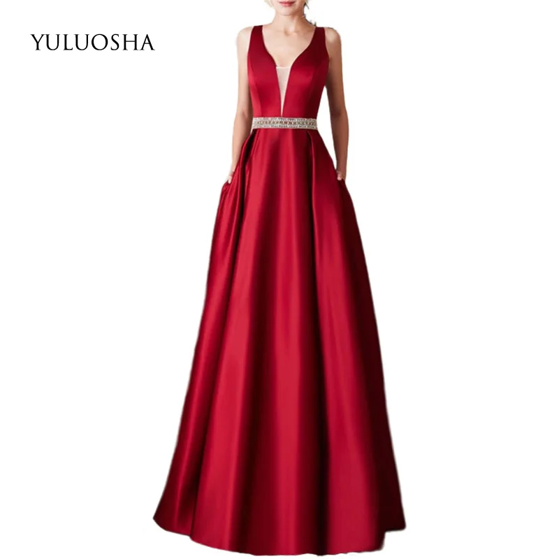 YULUOSHA свадебное платье размера плюс без рукавов ТРАПЕЦИЕВИДНОЕ кружевное