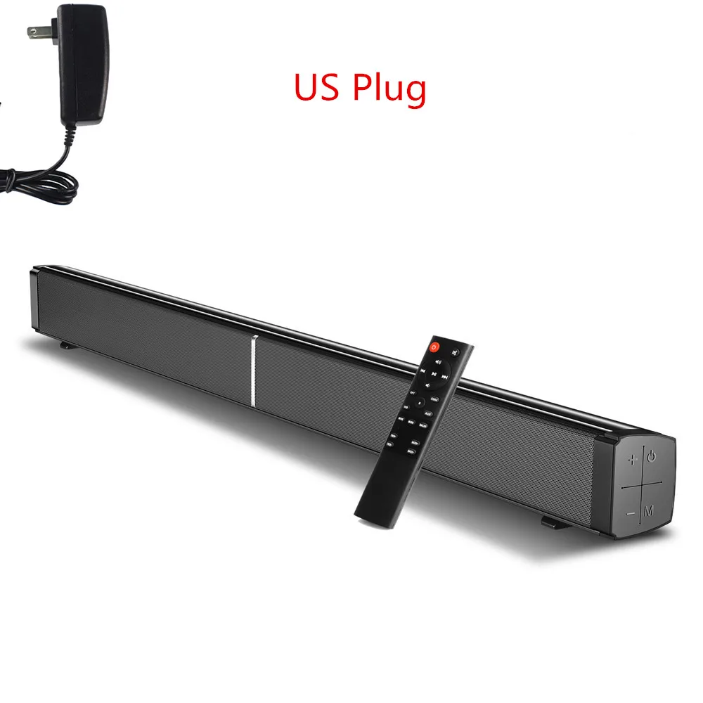 US Plug HYASIA 40 Вт ТВ Саундбар Bluetooth 5,0 Домашний кинотеатр звуковая система AUX оптический бас 4 колонки Bluetooth Звуковая Панель для ТВ 3 DSP эффект - Цвет: US Plug