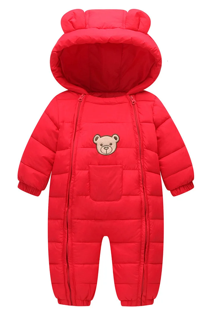 Snowsuit Baby clothes Snow wear Cotton Padded One Piece Warm Outerwear Overalls Romper Kids Winter Jumpsuit Newborn Parkas