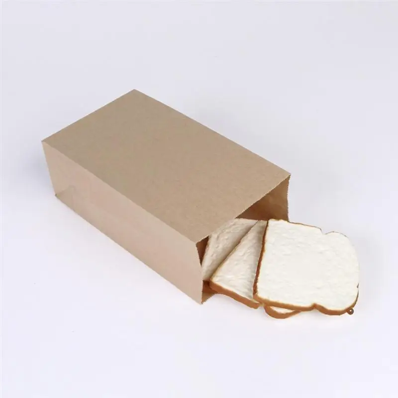 100 шт крафт-бумажный мешок для пекарни, пакеты для конфет, упаковки для еды, мешок для выноса тоста, хлеба, мешок(желтый
