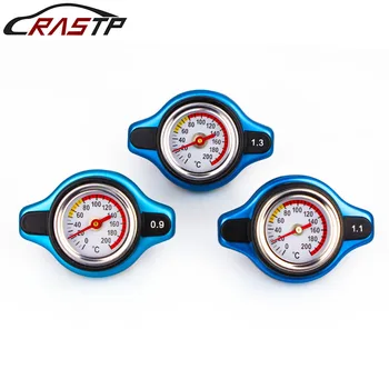 

RASTP-Big Head Temperature Gauge With Utility Safe 0.9 And 1.1 And 1.3 Bar Thermo Radiator Cap Tank Cover with Logo RS-CAP001