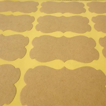 

84 Pcs/lot Handmade Sticker Vintage Blank Kraft Label Sticker DIY Hand Made For Gift Cake Baking Sealing Sticker