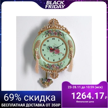 

Wall clock, series: Pendulum, "Roses and openwork", 20x28 cm 3620836