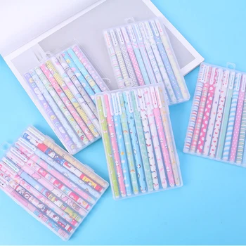 

10PCS Colorful Gel Pens Set Flower Animal Student Colored Pens Cat Office Supplies Cute Pen kit kawaii School Office Stationery