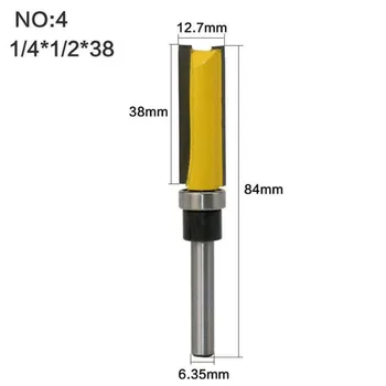 

Pattern Bit Industrial 1/4inch Shank Top Bearing Flush Trim Pattern Router Bits Color: Yellow+Silver (As Pictures Show)