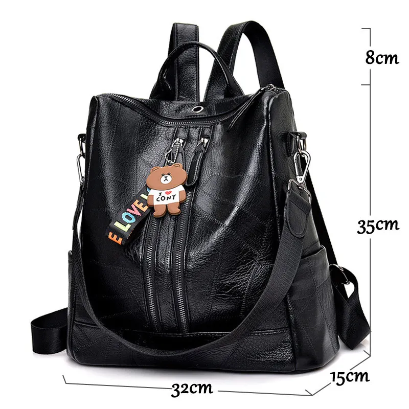Женский рюкзак, винтажные высококачественные Молодежные кожаные рюкзаки для девочек-подростков, женская школьная сумка через плечо, рюкзак Mochila