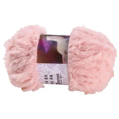 50g/Roll Crochet Thread Yarn Hair Wool Cashmere for Hand Knitting Crochet Sweater Thread Baby Clothes Scarf Fluffy Mink Yarn Beige Pink