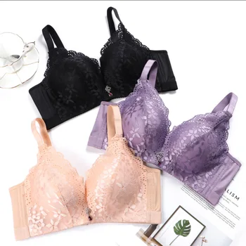 

Manufacturers Direct Selling Lace Non-Steel Ring Underwear Push up Sexy Bra Beauty Back Hollow out Tube Top Wrap-around New Prod