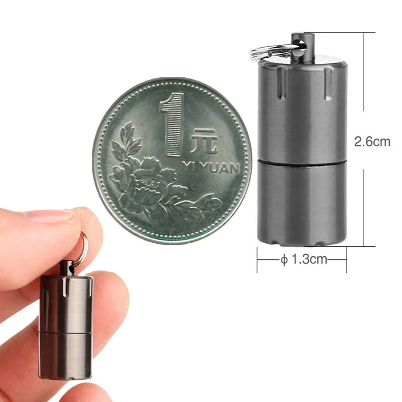 Mini Cigar Key Fluid Refill Cigarette Petrol Chain Oil Keychain Torch Lighter Keyring Gasoline Ring Survive Capsule Kerosene