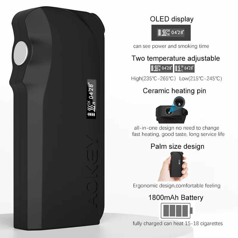 Najtaniej Nowy projekt iqo papierosów urządzenie grzewcze, aokey IX ceramiczne ogrzewanie pin IQO S Heets technologii ciepła zestaw do papierosów elektronicznych