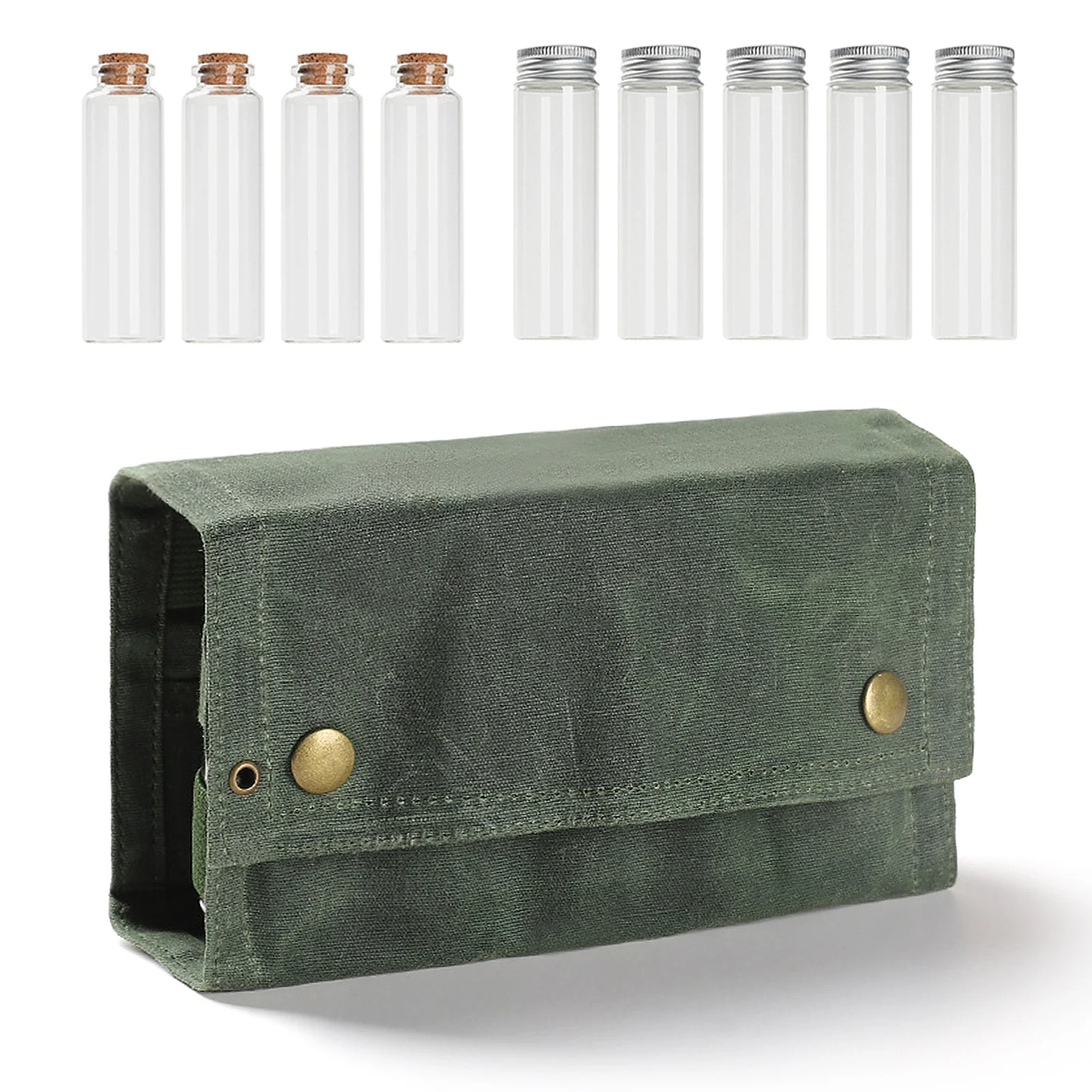 Portable Camping Condiment Bottle Storage Bag Mini Canvas Seasoning