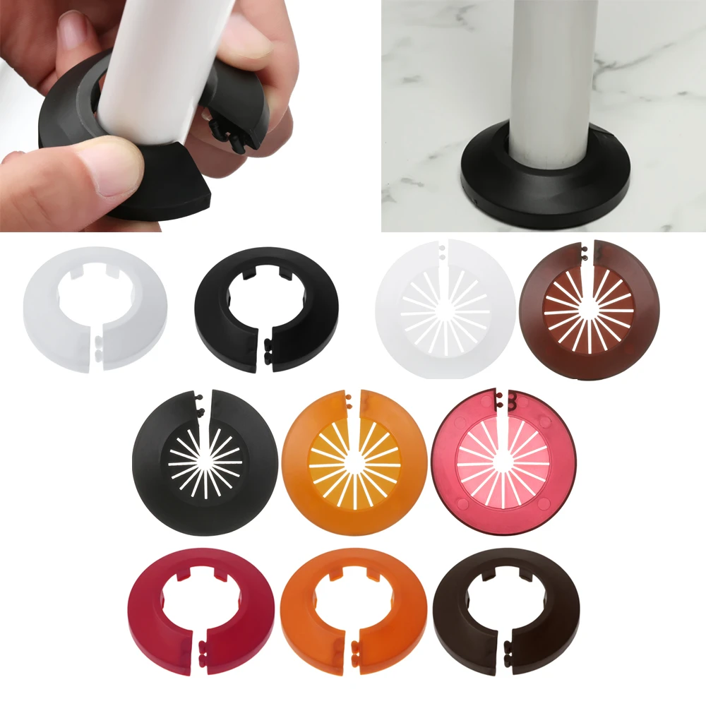 1pc Plastic Wall Hole Duct Cover Shower Faucet Angle Valve Pipe Plug