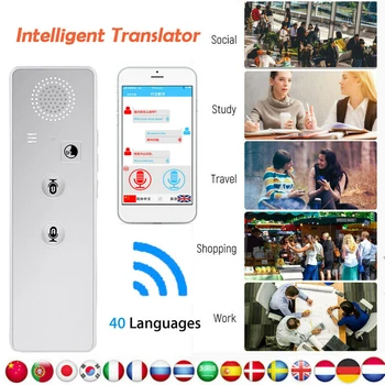 

7in1 Portable Mini Multi-Language Smart Translator 40 Languages Text Photo Translator Bluetooth Wireless Two-Way Real Time Voice