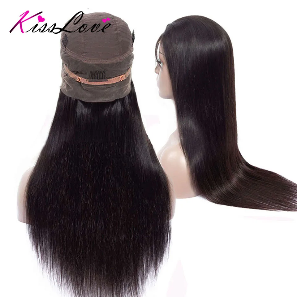 

Brazilian 360 Lace Frontal Human Hair Wigs For Women Remy Hair Straight Human Hair Wigs With Baby Hair Natural Hairline KissLove