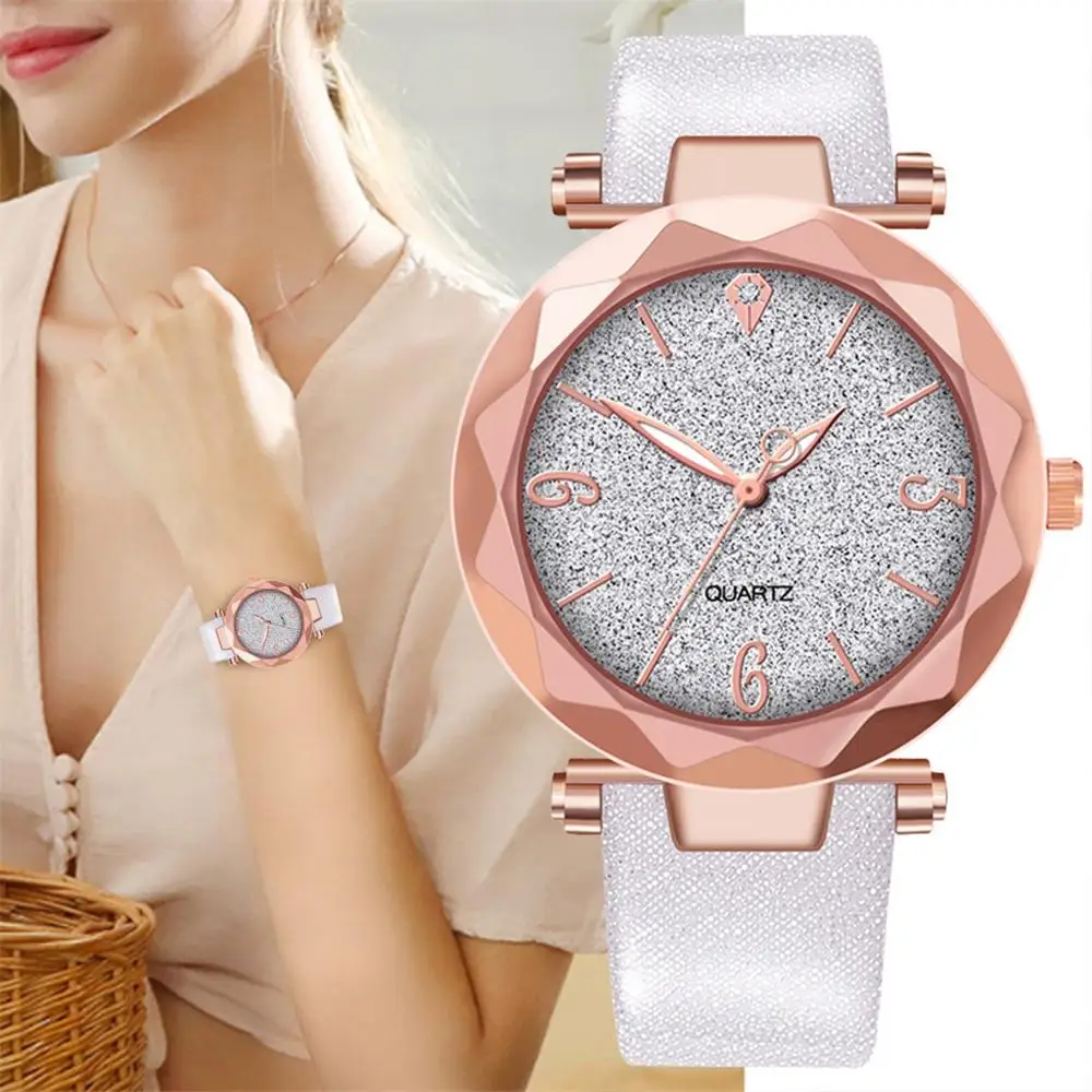 Quartz Female Watch Women Fashion Luxury Leather Sky Starry Diamond Ladies For Zegarek Damski Reloj Mujer | Наручные часы