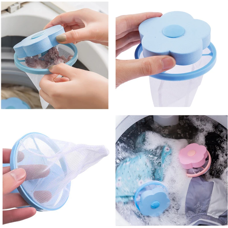 

Reusable Floating Pet Fur Lint Hair Catcher Clothes Cleaning Ball Laundry Hair Removal Cleaning Mesh Bag For Washing Machine