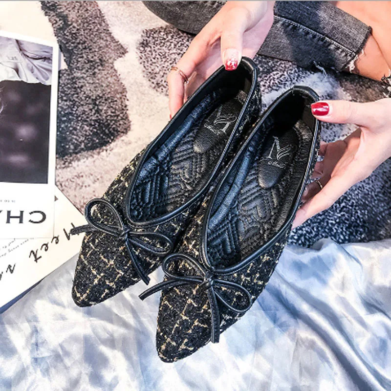 Women's flat shoes women's casual shoes women's bow shoes small white shoes women's pointed shoes women's banquet shoes