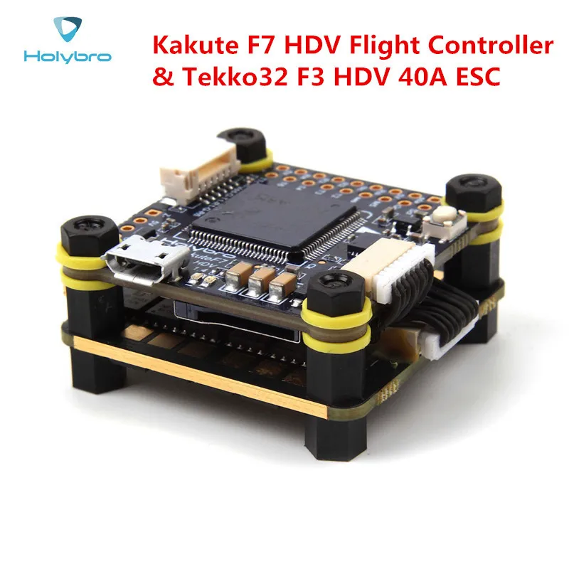 Holybro Kakute F4 V2/F7 V1.5/F7 HDV Полетный контроллер Tekko32 F3 40A/45A/65A Blheli_32 3-6S 4в1 бесщеточный ESC для радиоуправляемого дрона - Цвет: Kakute F7 40A ESC