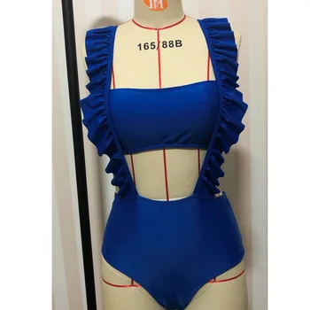 

Plus Size Swimwear Women 2020 High Waisted Bathing Suits Sexy Ruffled 2 Pieces Bikini Sets Summer Beach Wears