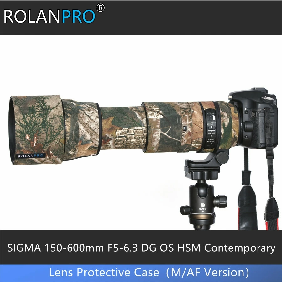 Rolanpro Câmera Lens Coat para Sigma 150600 mm F5-6.3 dg os Hsm Contemporâneo Manga Protetora Capa de Camuflagem Capa de Chuva