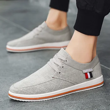 

Large Size 39-46 Shoes New Fashion Leisure Shoes Youth Lightweight Breathable Walking Shoes Soft Bottom Canvas Sneakers for Men