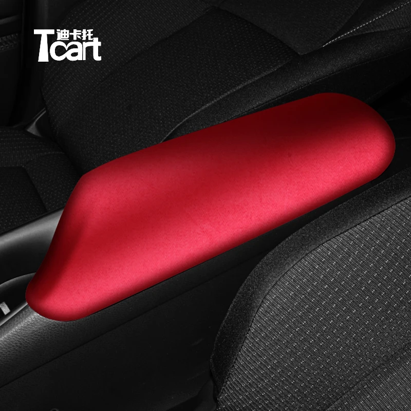 Car Armrest Box Cover Center Console Saver Covers for 2018 2019 Toyota CHR Red