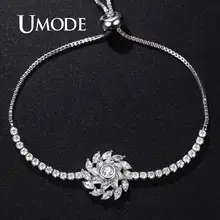 UMODE фейерверк теннисные браслеты для женщин и девочек свадебные прозрачные CZ Кристальные браслеты Femme вечерние Подарки Ювелирные Изделия Bague UB0209