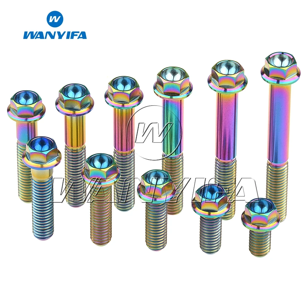 Титановые болты Wanyifa M8x 15 20 25 30 35 40 45 50 55 60 65 мм фланцевый болт с шестигранной