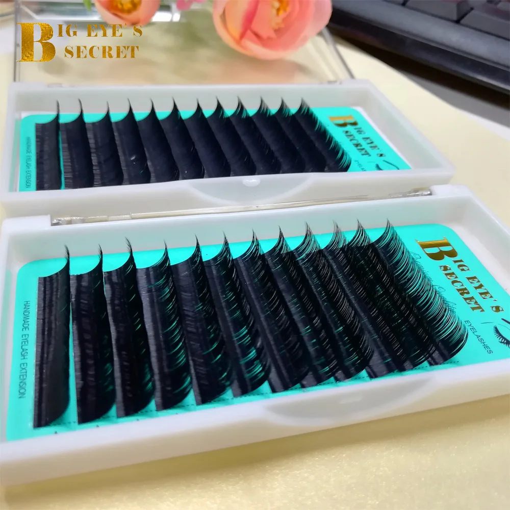 

Big eye's secret Russian Volume Eyelashes Extensions Handmade Beauty Korea Silk Individual Eye Lashes Natural Soft Eyelashes