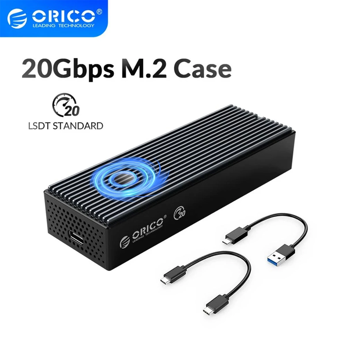 ORICO LSDT 20Gbps M.2 NVME SSD Case USB3.2 GEN2 x2 Type-C M2 NVME SSD Enclosure For M.2 NVME 2230 2242 2260 2280 SSD Up to 2TB