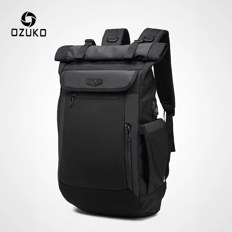 OZUKO, мужской рюкзак, модный школьный ранец для подростков, мужской, 15,6 дюймов, рюкзаки для ноутбука, водоотталкивающая, Оксфорд, дорожная сумка, USB Mochila