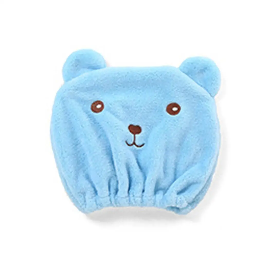 Cartoon Animal Bear Head Hair Cap Super Quick-drying Thick Water Absorbent Home, Hotel, etc. Cap Cute