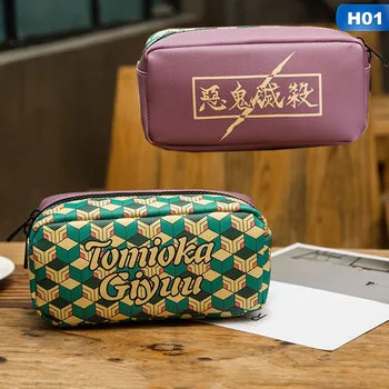 

Japan Anime Devil's Blade Pencil Case Girls Make Up Cosmetic Bag Cartoon Student Multi-function Pen Bags Stationery Bag Gift