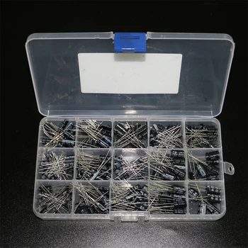 

215pcs/lot 15value Capacitor kit assortment set 16v/25V/50v(0.1uF-330uf)Electrolytic pack 0.1UF 2.2UF 4.7UF 22UF 33UF 47UF330UF