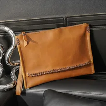 

Новый вместительный клатч, Мужская модная Ретро сумка-клатч для мужчин, роскошные кожаные клатчи, мужские конверты, сумка, сумочки, кошелек, ...
