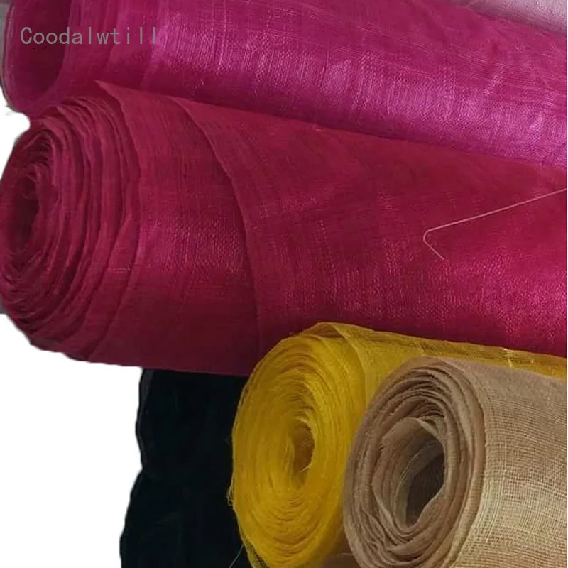 

Multiple Colors 90 Cm Width Sinamy Material Linen Fabric Make For Women Fascinator Hats Linen Fabic Hair Accessories