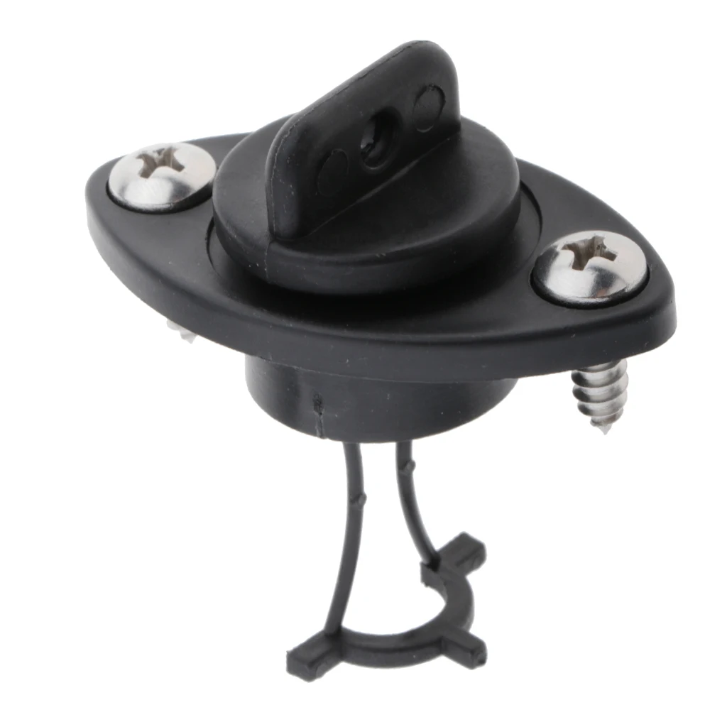 Universal Black Plastic Kayak Dinghy Canoe Boat Hull Thread Drain Plugs Kayak Accessories