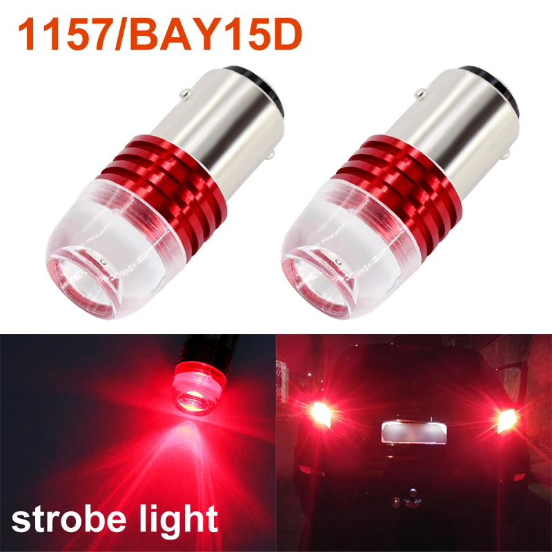 2pcs 1156 Ba15s 1157 Bay15d P21w Led Strobe Light S25 Led Auto Car Reverse Blink Flash Light Brake Lamp Tail Stop Bulb Signal Lamp Aliexpress