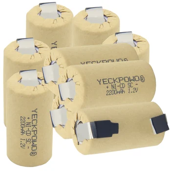 

Europe Warehouse sub c battery rechargeable SC batteries for power tools for bosch for dewalt nicd akkus 2200mah flat top 1.2V