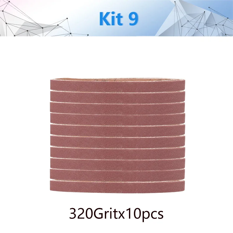 Grit 320 10 шт. шлифовальная лента мульти-зернистая шлифовальная бумага 330x10 мм шлифовальная лента для угловой шлифовальной машины ленточная шлифовальная машина абразивный инструмент - Цвет: Grit 320