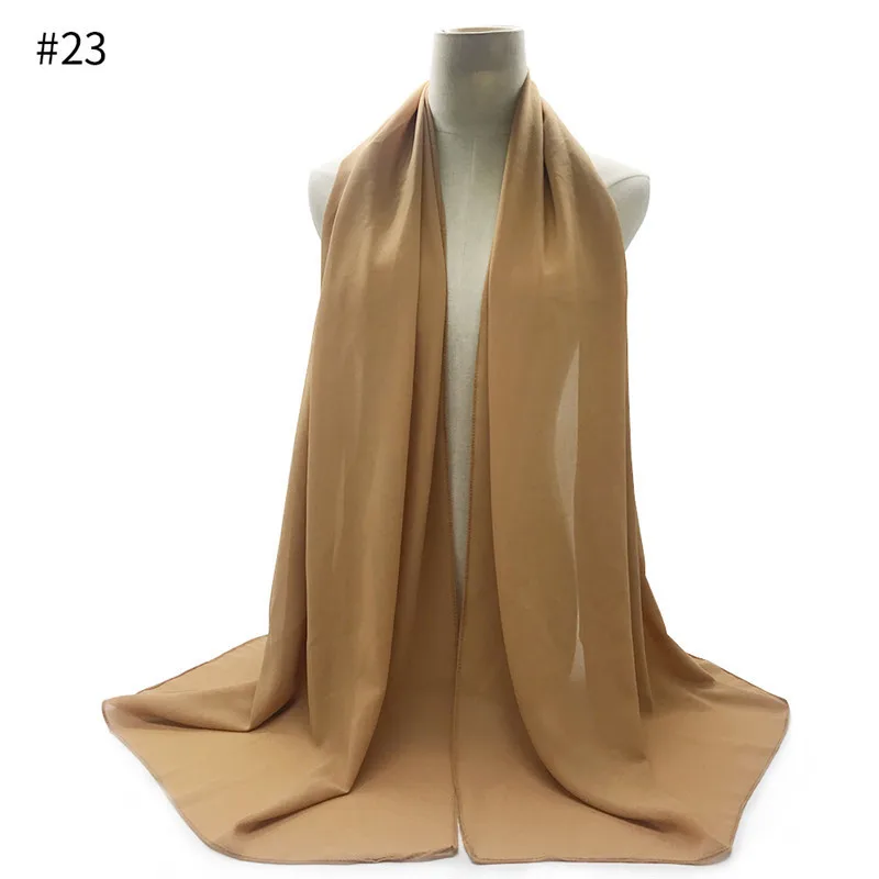 70*180cm bubble chiffon muslim headscarf for women solid color hijab scarf shawls and wraps hijab femme musulman kopftuch