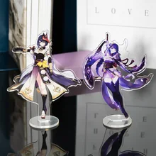 Game Genshin Impact Shogun Zhongli Mona Cosplay Character Hero Theme Stand Model Plate Acrylic Figure Model Desk Decor Fans Gift