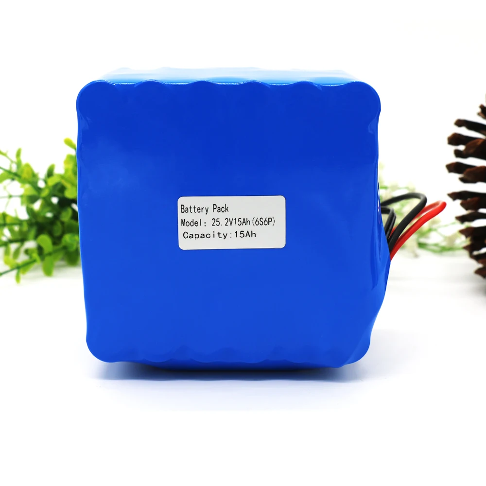 Aluoka 6S6P22. 2V 25.2V15Ah 24V15000mAh литий-ионная аккумуляторная батарея с 20ABMS для малого электрического двигателя велосипеда Ebike скутера игрушки дрель