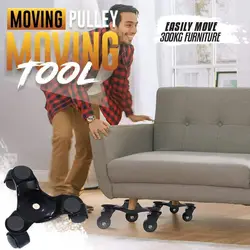 Triângulo ferro movente polia roda resistente roda universal profissional mover objetos pesados polia móveis movente ferramenta