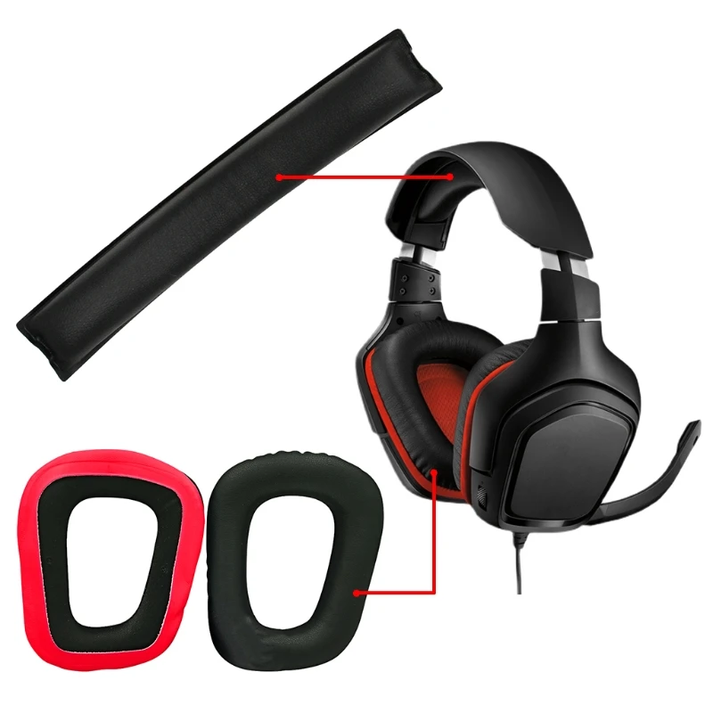 Cuffie Da Gioco Cuscinetti Auricolari Cuscinetti Kit Fascia Di Ricambio Per Logitech G331G332 G432 G431 G430 G230 G231 G930