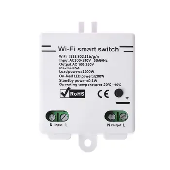 

Wifi Smart Switch Wireless APP Remote Control Smart Home Module AC 100-240V 5A