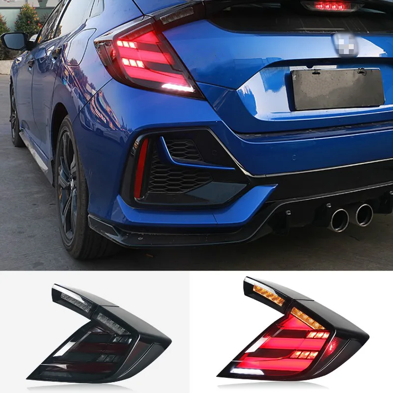 

Car Styling Taillight Tail lights For Honda Civic Type R 10th hatchback 2020 2021 DRL+ Dynamic Turn Signal + Reverse + Brake LED