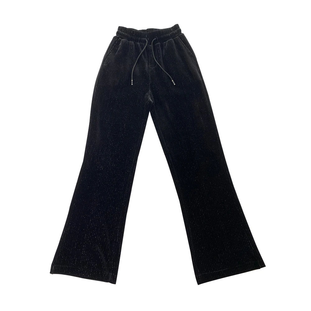

Autumn And Winter New High-Waist Korean Style Bright Silk Corduroy Drape Wide-Leg Pants Women Loose Straight Leg Daddy Mopping